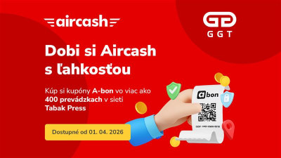 Aircash A-bon – jednoduché dobitie Aircash kreditu v TABAK-PRESS
